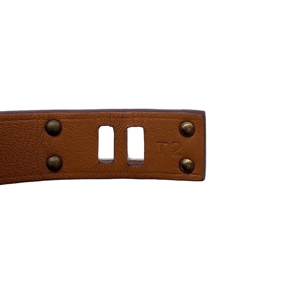 HERMES As de Coeur Bracelet Size T2 Swift Leather Gold - Picture 11 of 14